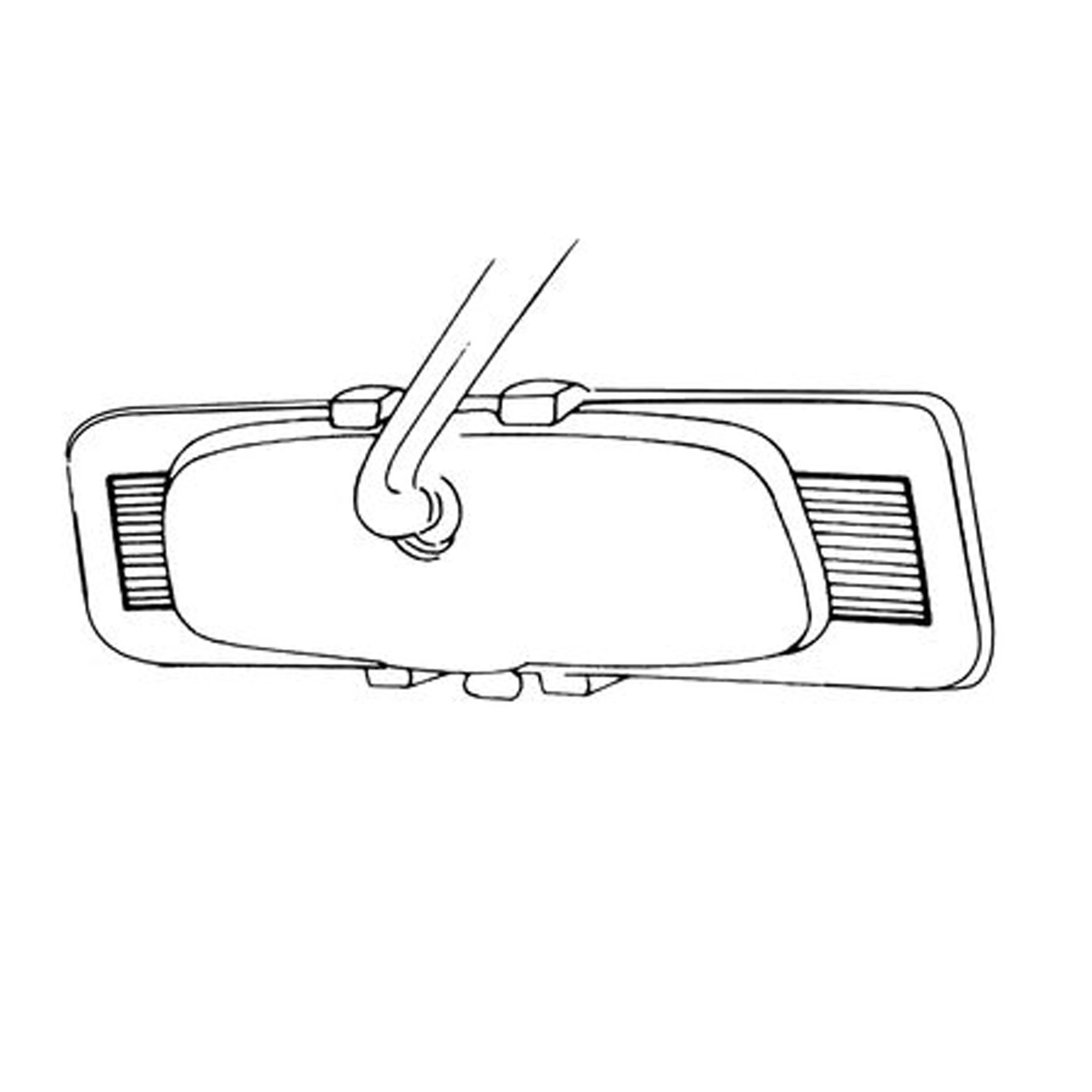 1 Pc Universal 17" Wide Curve Convex Interior Clip On Panoramic Rear View Mirror