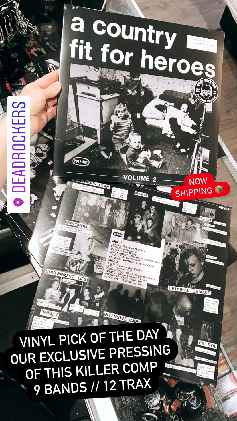 A Country Fit For Heroes - Vol. 2 Compilation LP Exclusive Clear