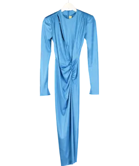Aggi Adriana Blue Aster Midi Evening Dress UK XXS