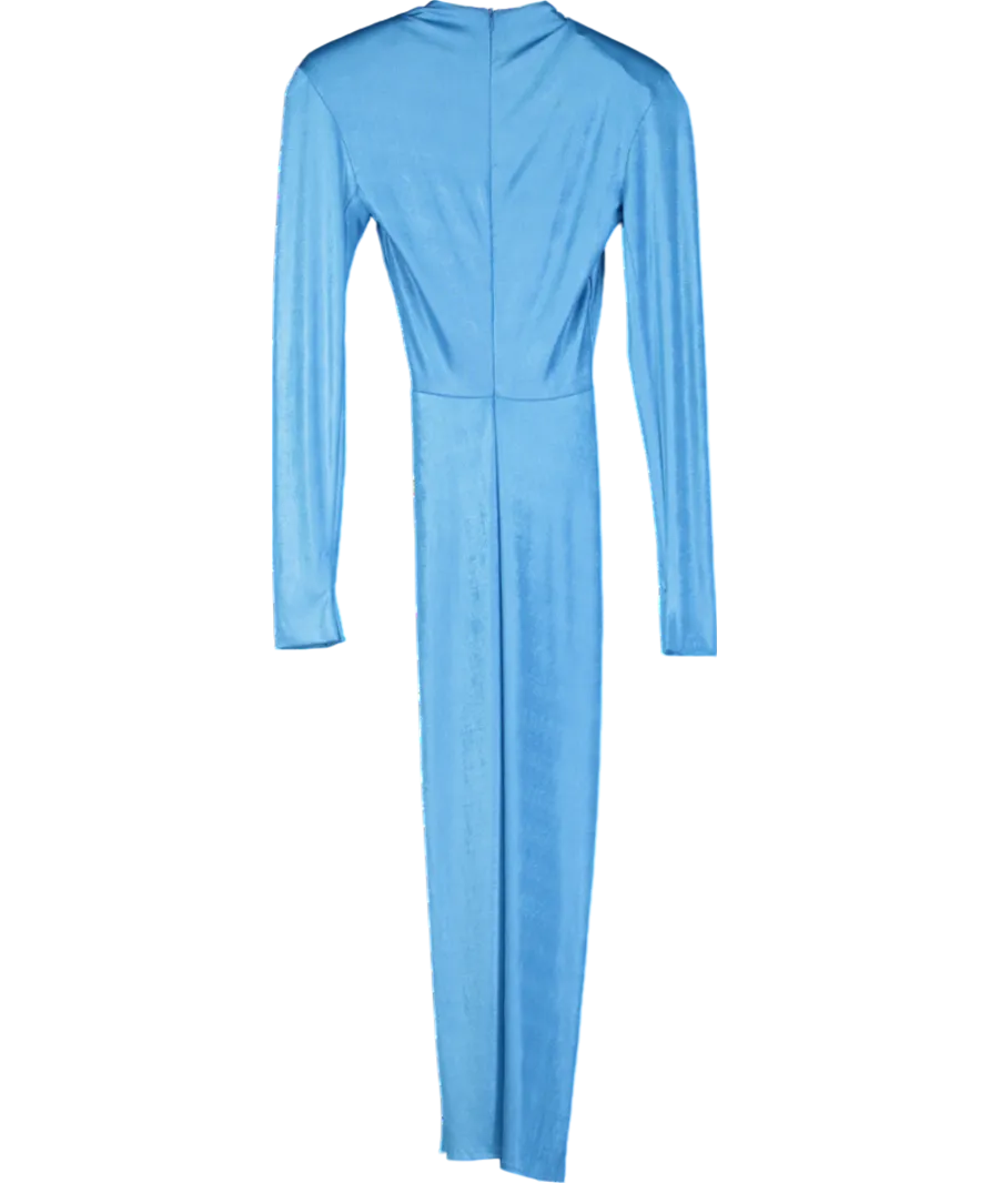 Aggi Adriana Blue Aster Midi Evening Dress UK XXS
