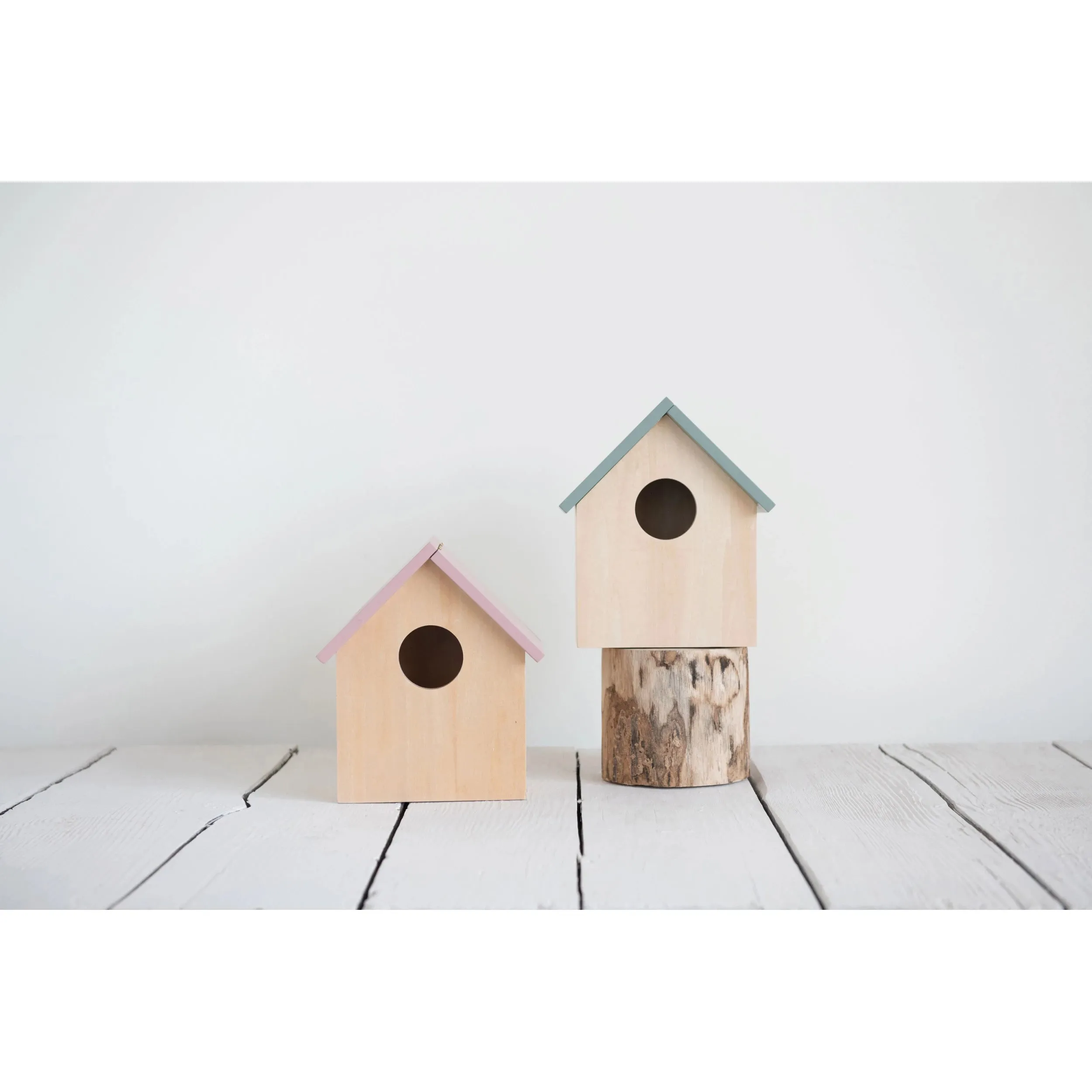 Creative Co-Op Decorative Wood Storage Birdhouse