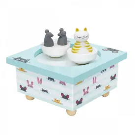 Dancing Cat & Mouse Music Box