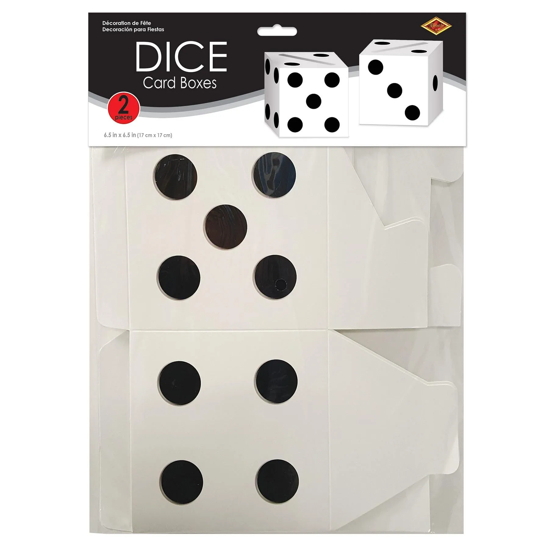 Dice Card Party Boxes (2 per Package)