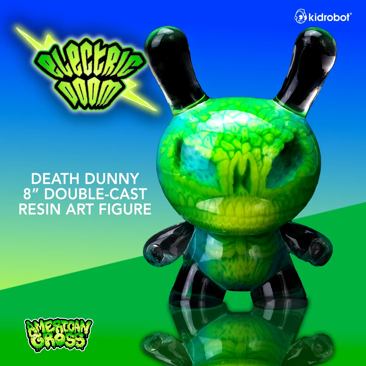 Electric Doom Death Dunny 8" Double-Cast Resin Art Figure by American Gross - Limited Edition of 50 (Kidrobot.com Exclusive) (PRE-ORDER)