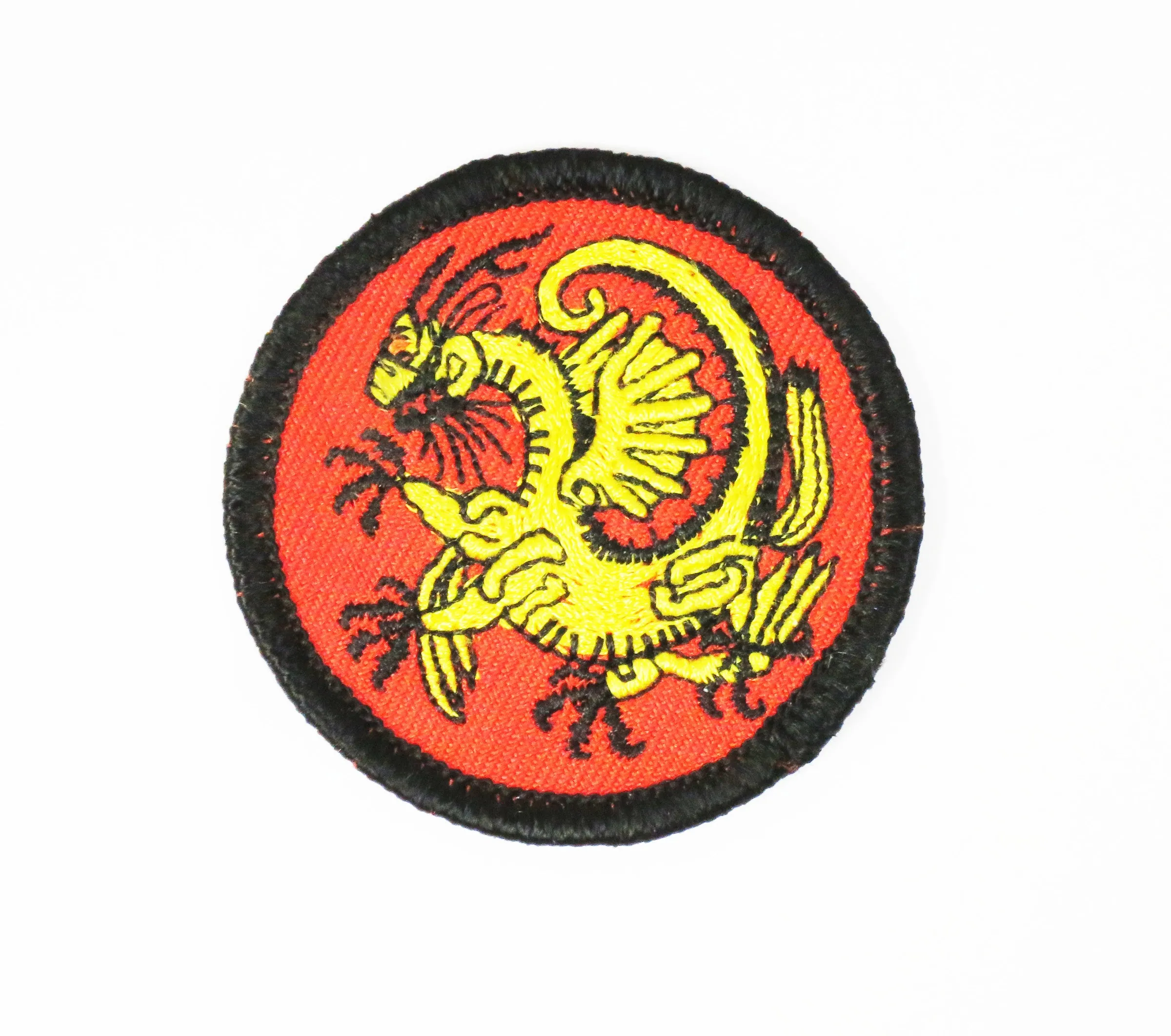 Kung Fu Dragon Patch - 2" Mini - Embroidery Style - Cotton