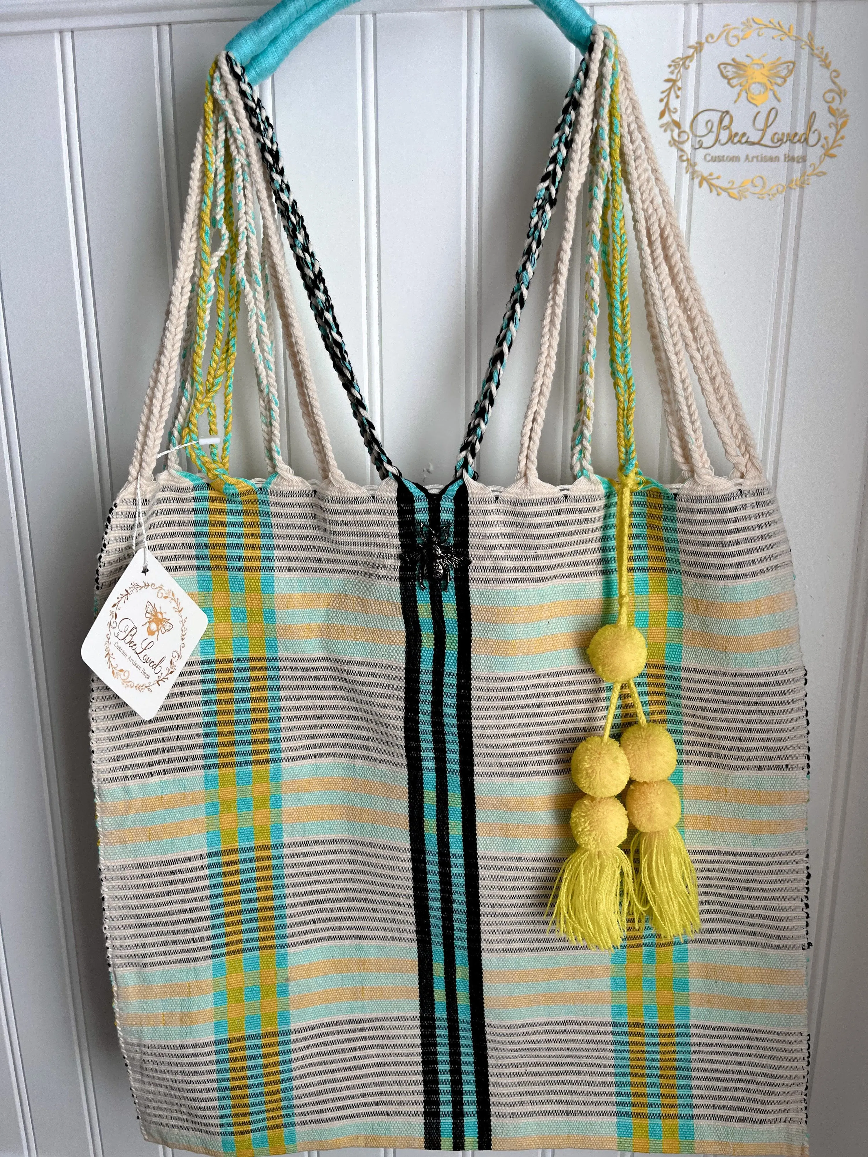 Lemon Lime Fabric Tote Bag