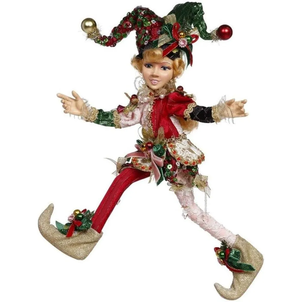 Mark Roberts Elves 51-23780 North Pole Jester Elf Girl Small 13.5 Inches