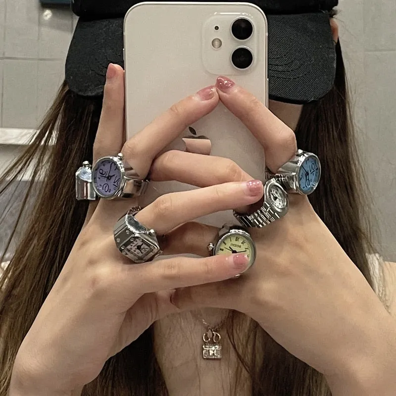 OhSaucy Quartz Finger Watch Mini Vintage Punk Aesthetic
