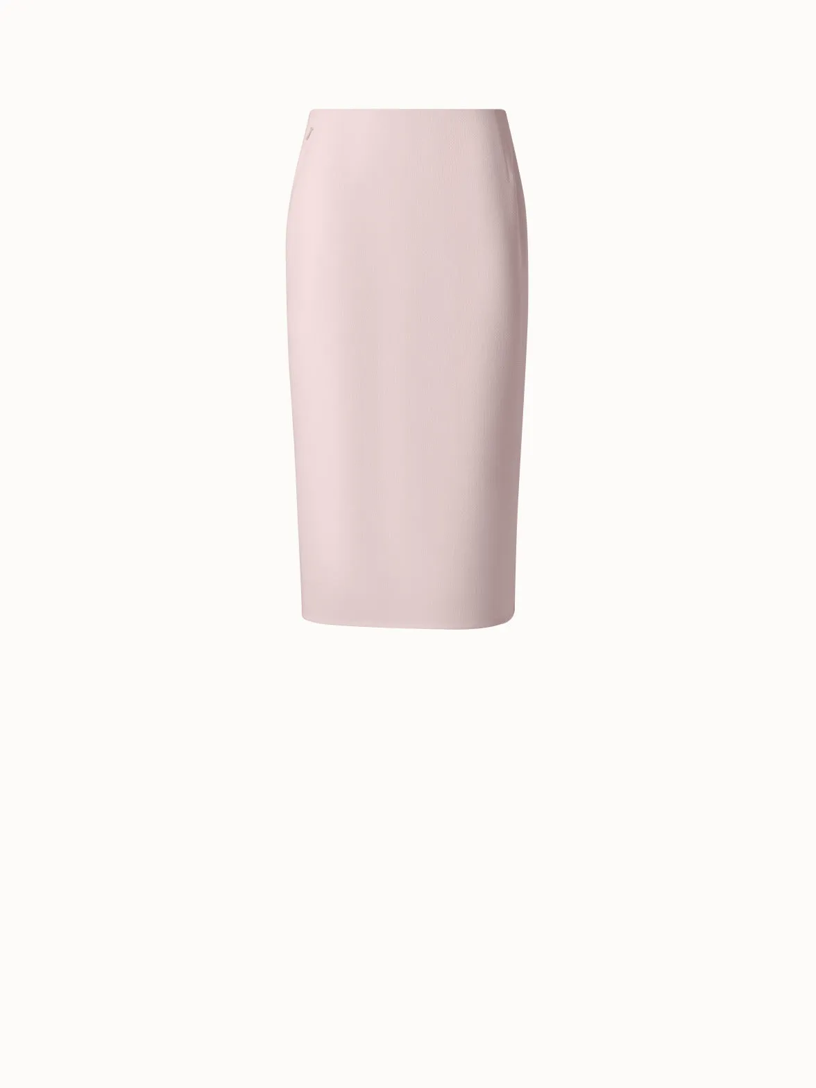 Pencil Skirt in Wool Crpe Double-Face