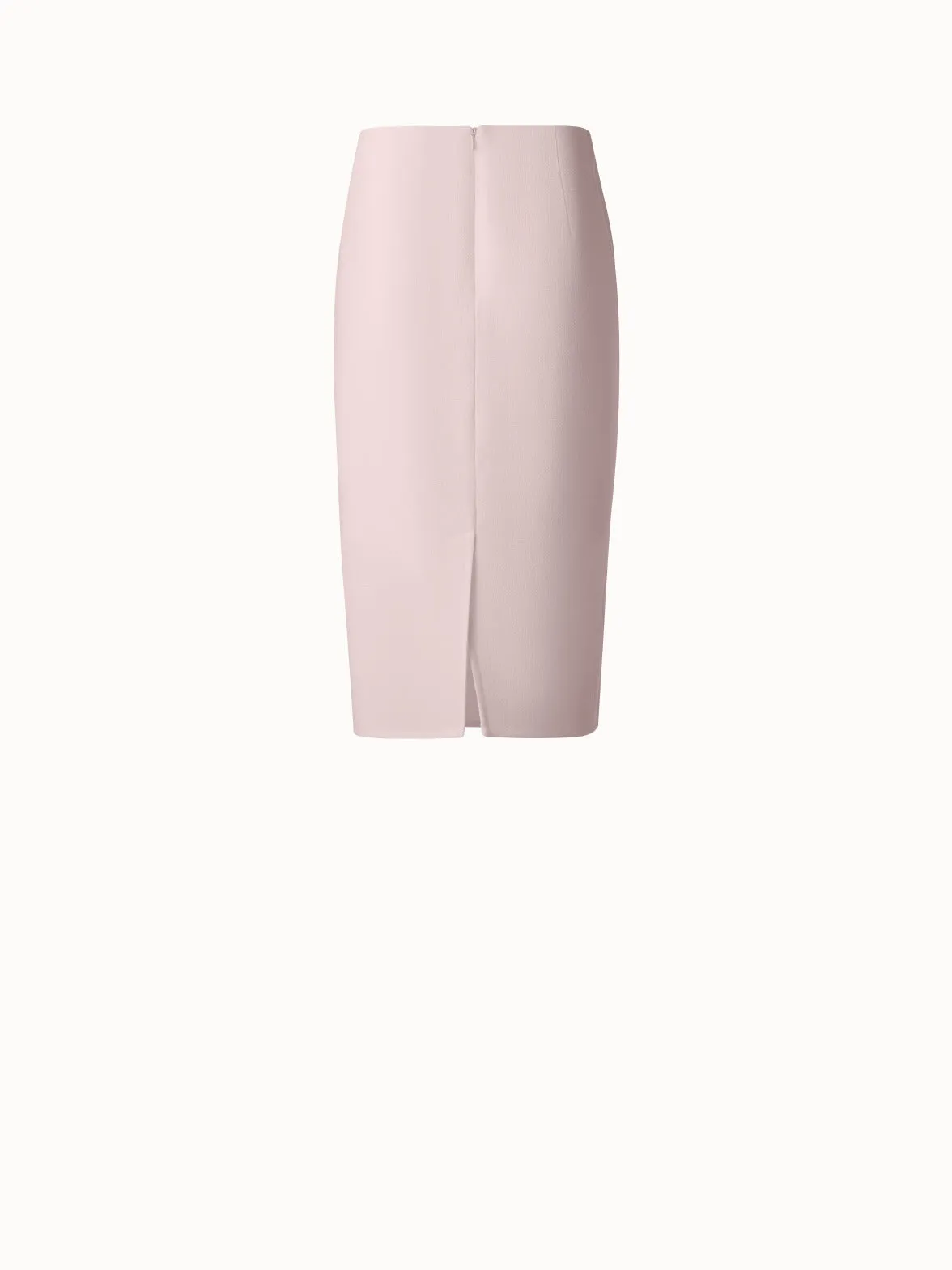 Pencil Skirt in Wool Crpe Double-Face