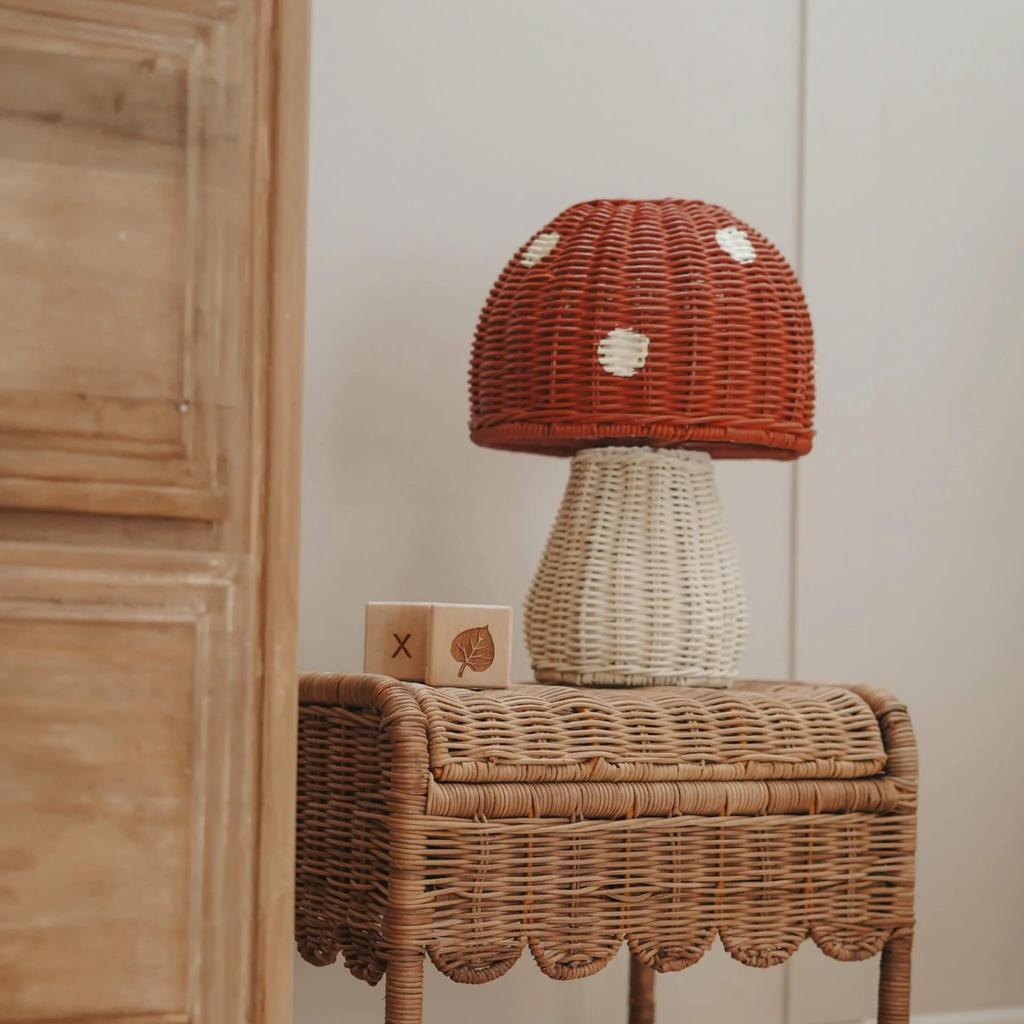 PRESALE Olli Ella Toadstool Lamp - Red