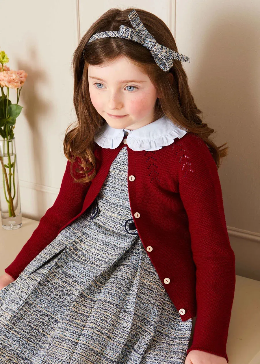 Ruffle Trim Long Sleeve Blouse in Blue (18mths-10yrs)
