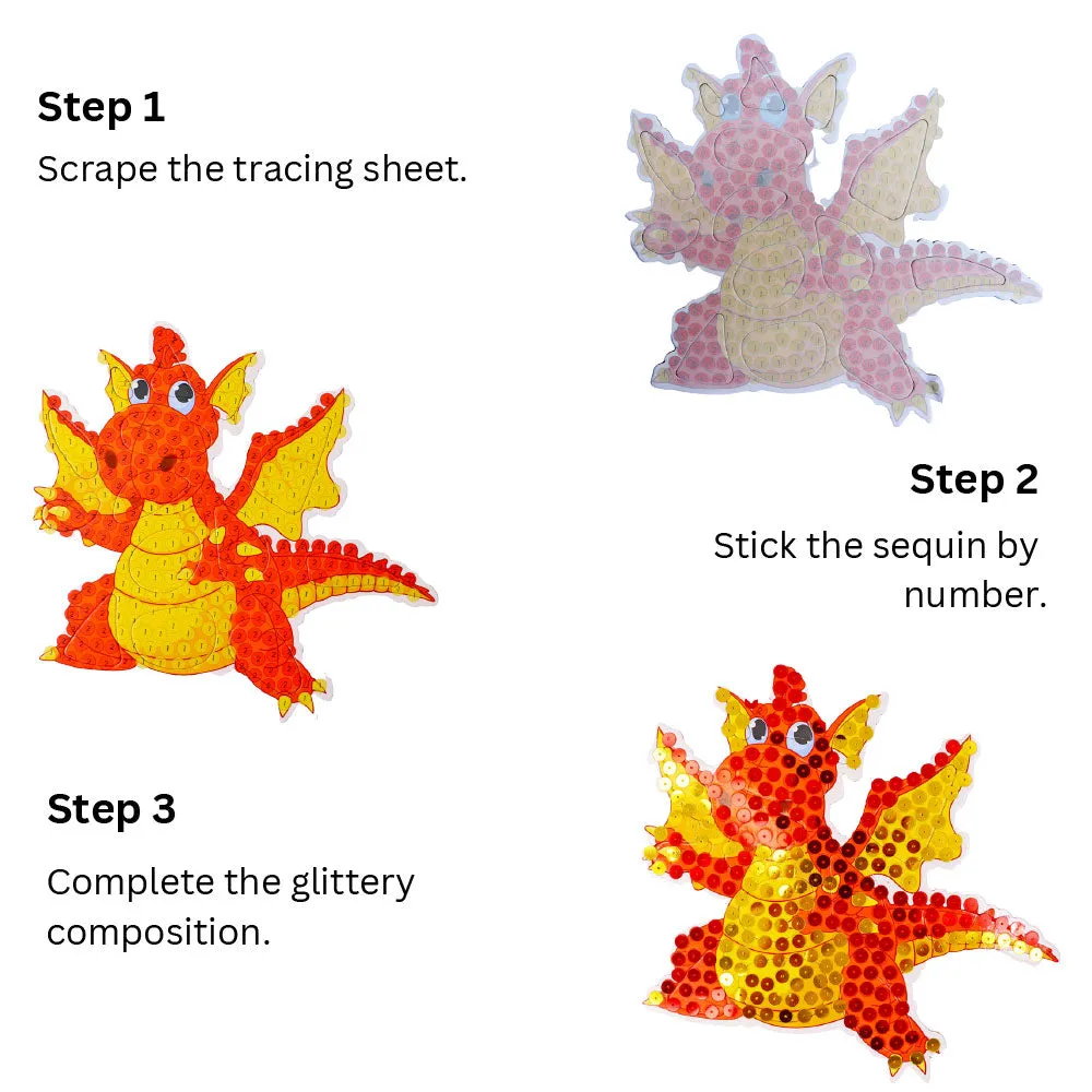Sequin Creations Happy Dragon