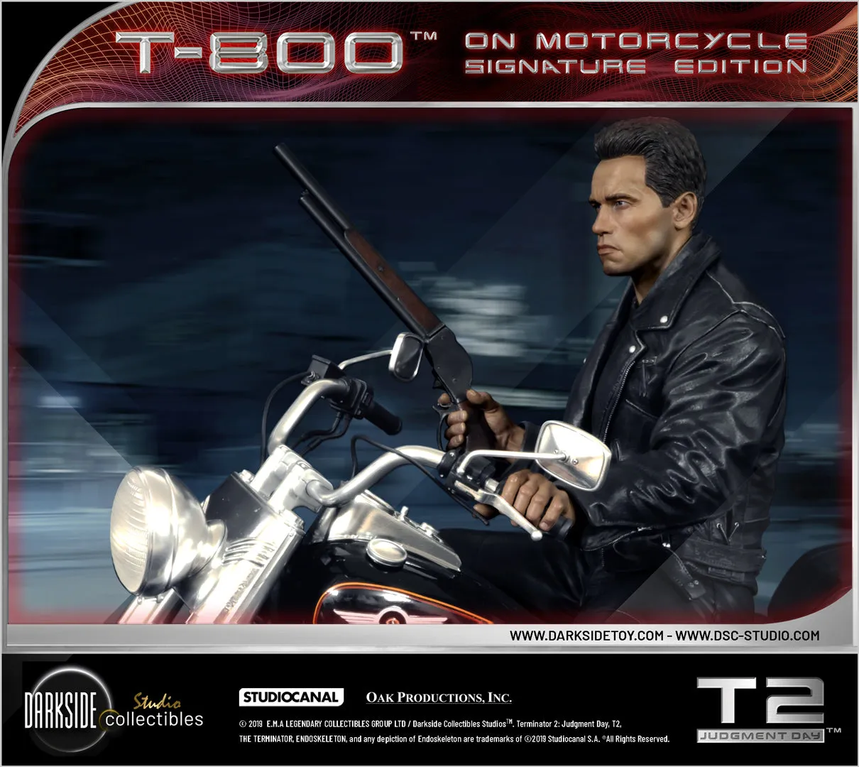 Terminator 2 - T-800 on Motorcycle (Regular) Signature Edition 1/4 Scale Statue