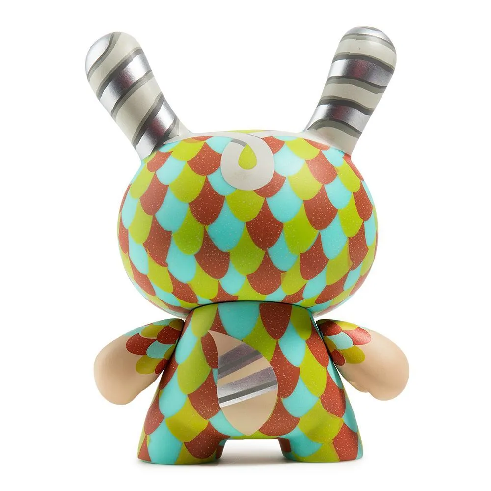 The Curly Horned Dunnylope 5" Dunny Art Figure by Horrible Adorables - Orange Edition