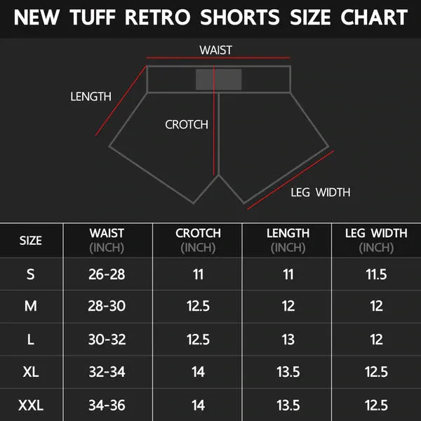 TUFF Retro Muay Thai Shorts Chinese Dragon