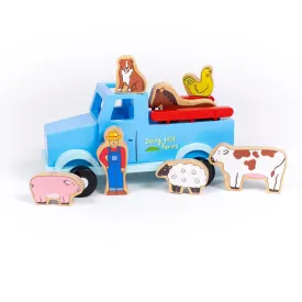 Wooden Magnetic Farm Truck