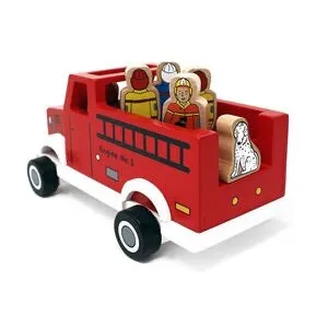 Wooden Magnetic Fire Truck